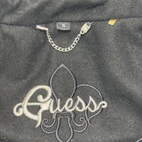 Guess Women's Black Double-Breasted Peacoat Wool Blend Size S - Picture 7 of 14